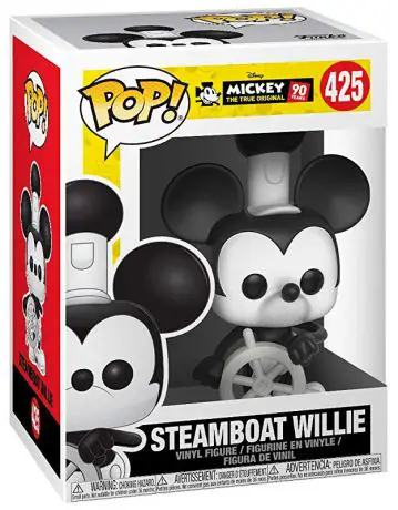 Figurine pop Steamboat Willie - Avec Roue du Bateau - Mickey Mouse - 90 Ans - 1