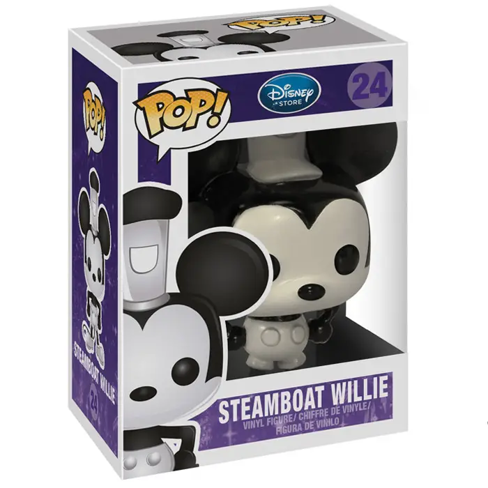 Figurine pop Steamboat Willie noir et blanc - Disney - 2