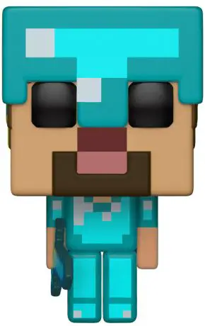 Figurine pop Steve avec Armure en Diamant Bleue - Minecraft - 2