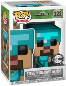 Figurine Steve avec Armure en Diamant Bleue – Minecraft- #322