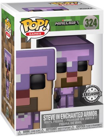 Figurine pop Steve avec Armure Enchantée - Minecraft - 1