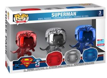 Figurine pop Superman - 3 pack - Chromé - Fall Convention - Justice League - 1