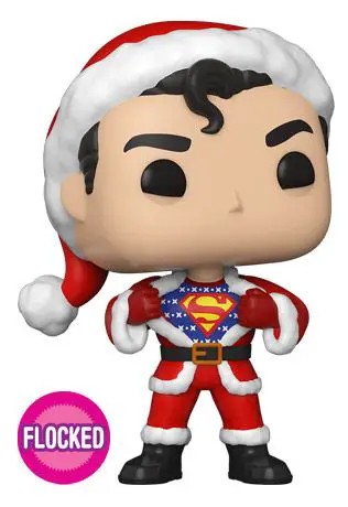 Figurine pop Superman avec Chandail Noël - Flocked - DC Super-Héros - 2