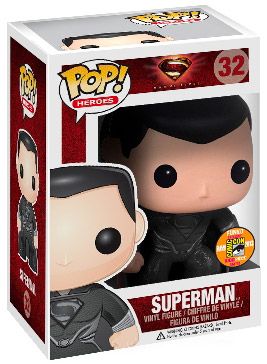 Figurine pop Superman - Costume noir - Man of Steel - 1