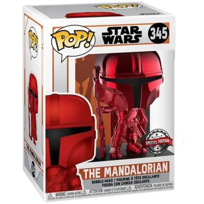 Figurine pop The Mandalorian chrome rouge - Star Wars The Mandalorian - 2