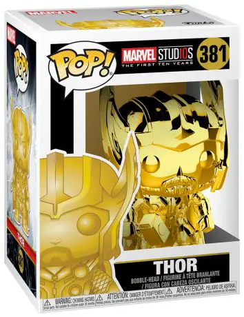 Figurine pop Thor - Chrome Or - Marvel Studios - L'anniversaire des 10 ans - 1