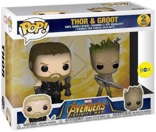 Figurine pop Thor et Groot - 2 Pack - Avengers Infinity War - 1