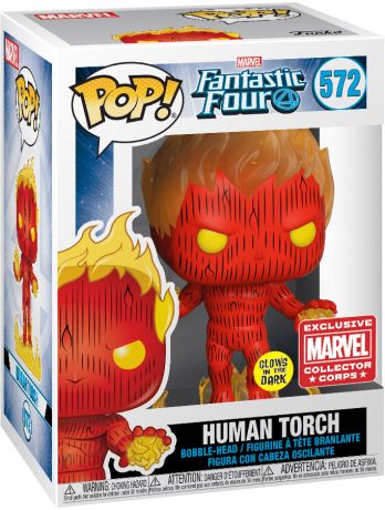 Figurine pop Torche humaine - Translucide & Brillant dans le noir - Les 4 Fantastiques - 1
