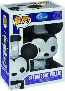 Figurine Willie sur Bateau à vapeur – Noir & Blanc – Disney premières éditions- #1