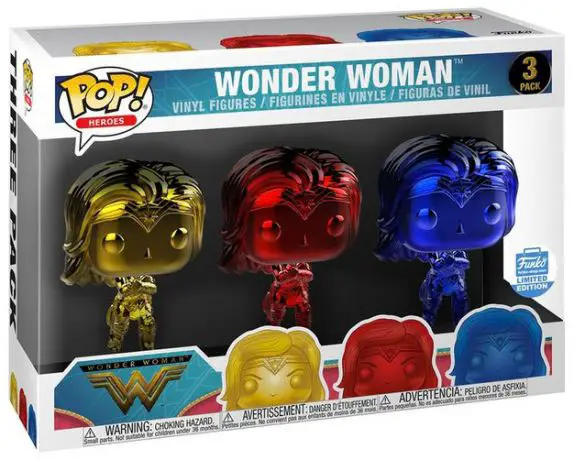 Figurine pop Wonder Woman - Chrome - 3 Pack - Wonder Woman - 1