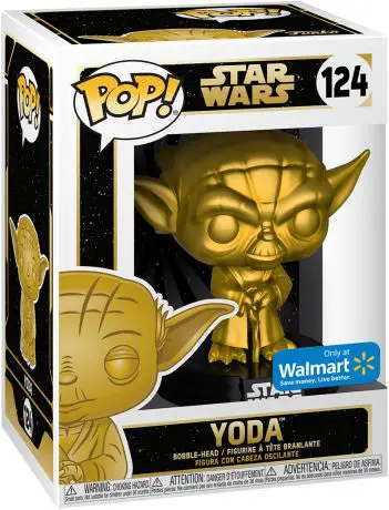 Figurine pop Yoda - Métallique Or - Star Wars Exclusivité Walmart - 1
