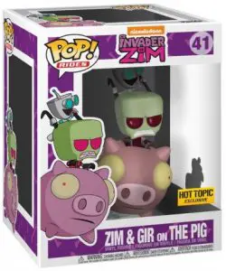 Figurine Zim et Gir sur le cochon – Zim l’envahisseur- #41